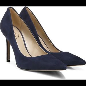 Navy suede Sam Edelman Hazel stiletto heels